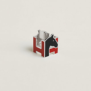 H Cheval scarf ring - Grey | Hermès Mainland China